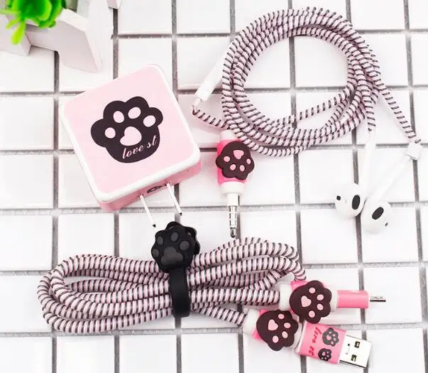 for oppo no bags Кабельный органайзер USB кабель протектор зарядное устройство наклейка наушники Sprial шнур протектор для OPPO R15/R11s/R11s Plus устройство для сматывания кабеля - Цвет: for oppo no bags