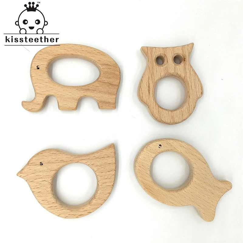 DIY детские игрушки для прорезывания зубов из органического натурального бука