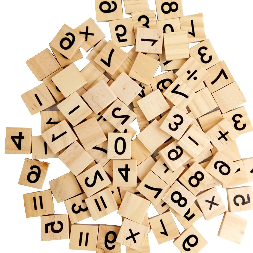 100 шт. деревянные кубики-мозаики | Дом и сад