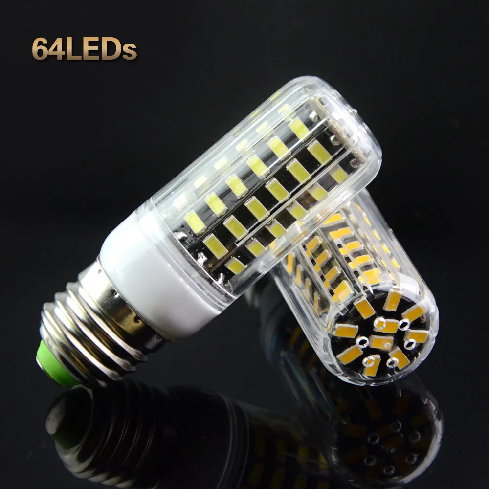 E27 SMD5733 светодиодные лампы 30/42/64/80/108/136 220В 230В Focos Luz для замены CFL накаливания 25 Вт до
