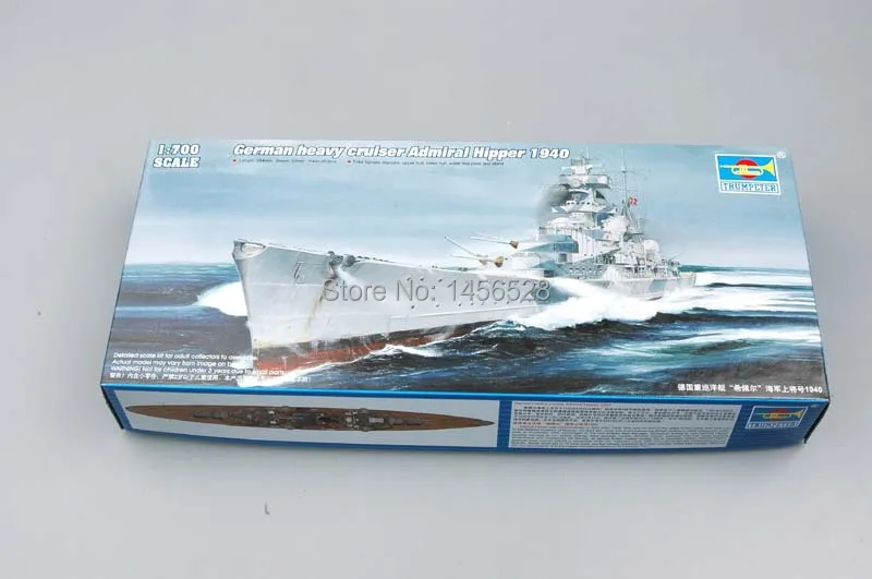 Trumpeter 1/700 05775 немецкий круизер адмирал хиппер 1940 Сборная модель наборы