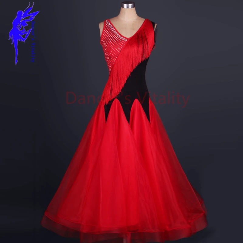 Костюм для бальных танцев сексуальные ожерелья senior stones с кисточками без рукавов