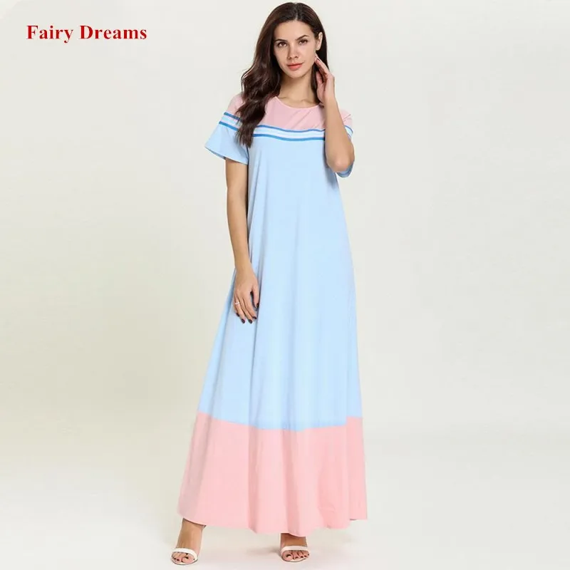 Muslim Dress Light Blue Abaya Moroccan For Women Plus Size Islamic Clothing Dubai Turkey Turkish Kaftan Robe Maxi Dresses 4XL |