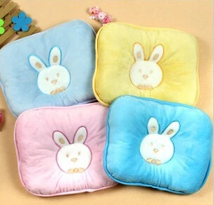 2015 New Hot Baby's PillowLovely Soft Infant Baby Pillow Bunny Head Shape Seven-hollow Fibre Blue Pink Orange Free Shipping | Мать и