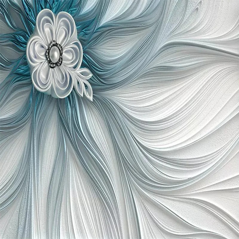 Пользовательские обои современные модные тисненые полосы линии 3D Роспись