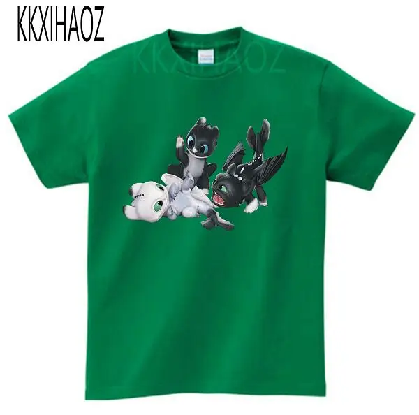 green childreT-shirt В году, распродажа. Летняя футболка Детские Топы И Футболки "Как приручить дракона 3" Спортивная одежда повседневная одежда детская футболка унисекс - Цвет: green childreT-shirt