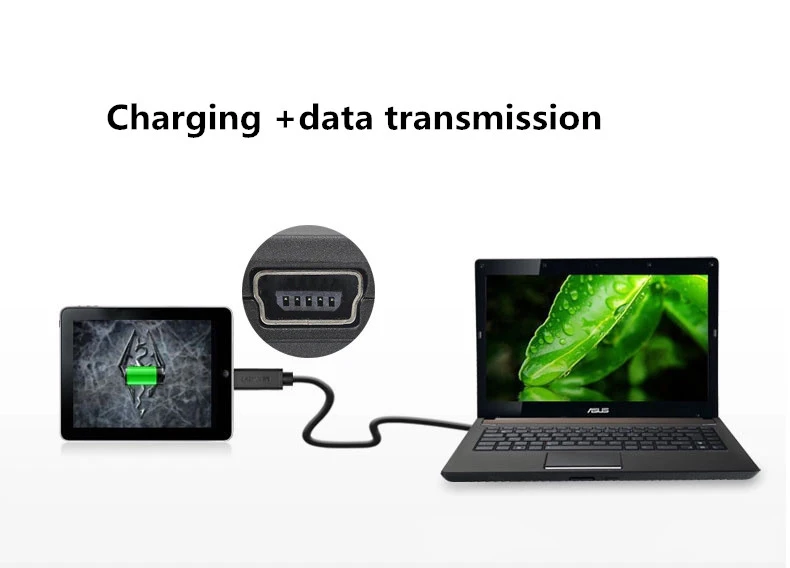 1,5 м Мини USB кабель для передачи данных USB к т-порту USB A к 5P кабель удлинитель