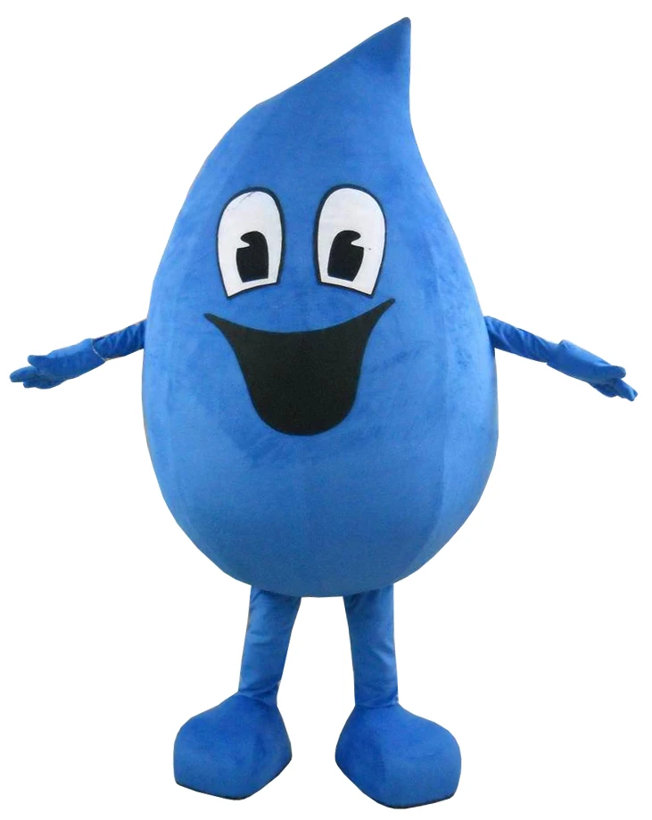 

Adult Water Drop Mascot Costume Free Shipping for Halloween party costumes