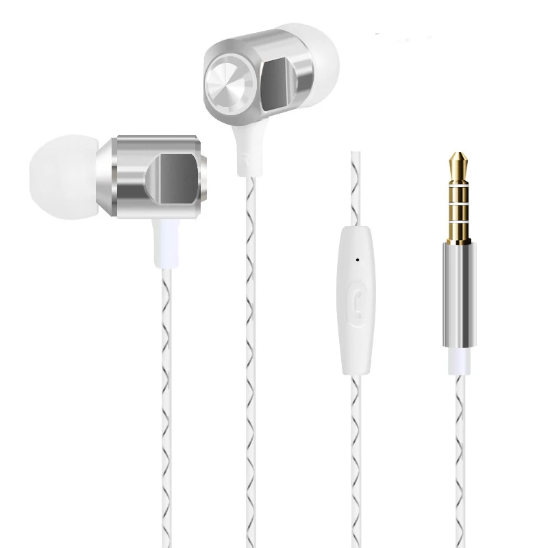 M&ampJ-56 Drive-by-wire Metal In ear earphone Headset With Switch Song and Mic For Ipad Samsung IPhone Mp3 Music High Bass Quality |