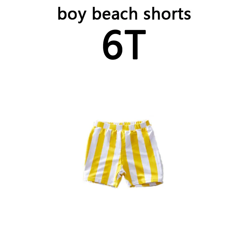 boy size 6T Купальник для мамы и дочки, мама и я, семейные купальники, желтый полосатый купальник, мужские пляжные шорты для мальчиков, Семейные комплекты, один предмет - Цвет: boy size 6T