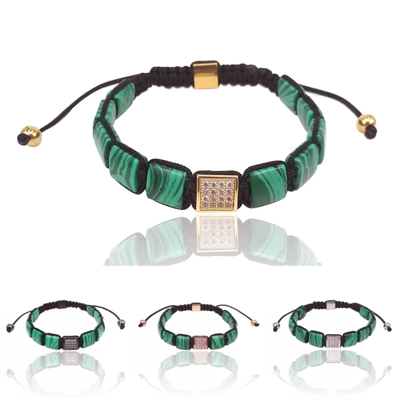 10 шт. бусины из Малахита для браслетов|stone beads|malachite cabochonfashion beads |