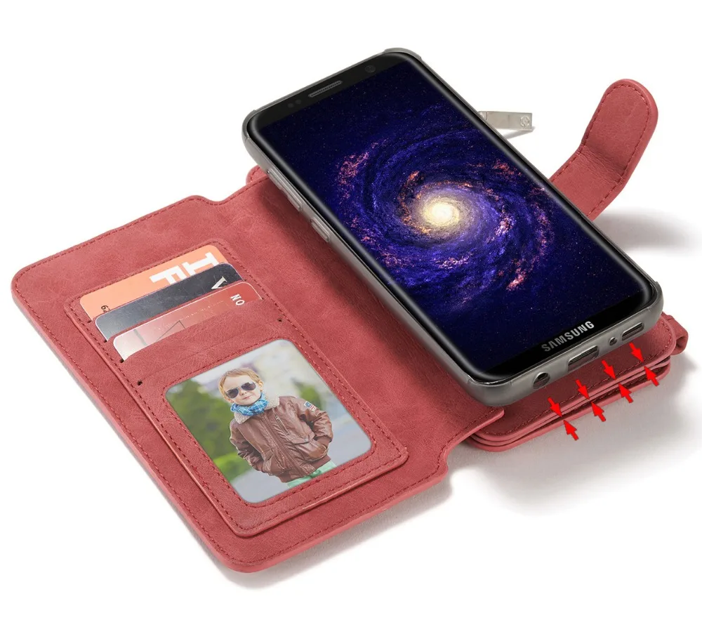 Ретро кожаный чехол, кошелек для кредитных карт, чехол для телефона samsung Galaxy Note8 Note 9 10 10+ S8 S9 Plus S10 5G S10+ S10E Note10