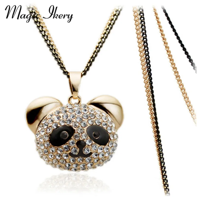 Женское колье Magic Ikery ожерелье из розового золота с двумя искусственными