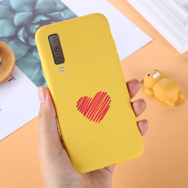 A72018 чехол для Samsung Galaxy A7 2018 A750F SM-A750F милый мультяшный кролик клубника любовь