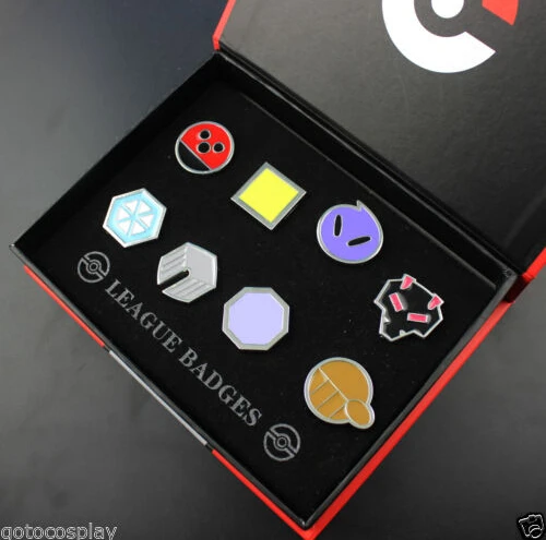 10 шт. Pocket Monster Pokemon kento металлический значок Лиги Pip Gen Red Cosplay Prop коллекция набор
