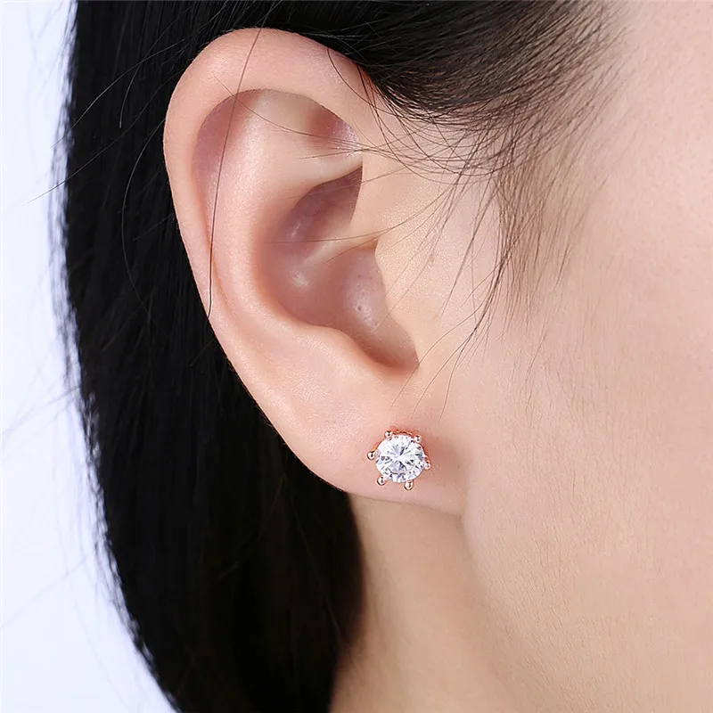 Серьги AKE216 серьга с Топ AAA чистке cz в розовый цвет золотистый как подарок