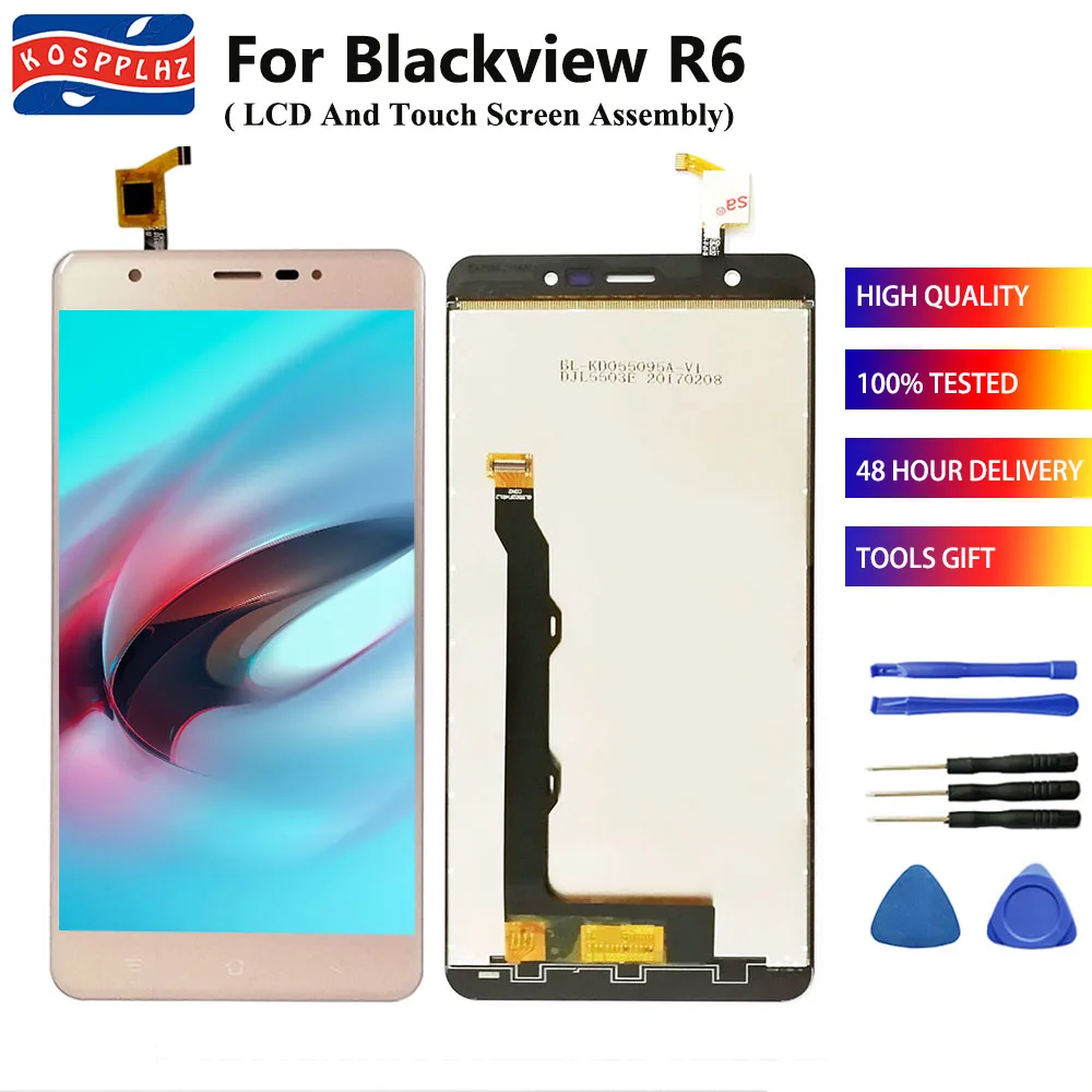 100% протестированный ЖК-дисплей дл Blackview R6 сенсорный экран стекло дигитайзер