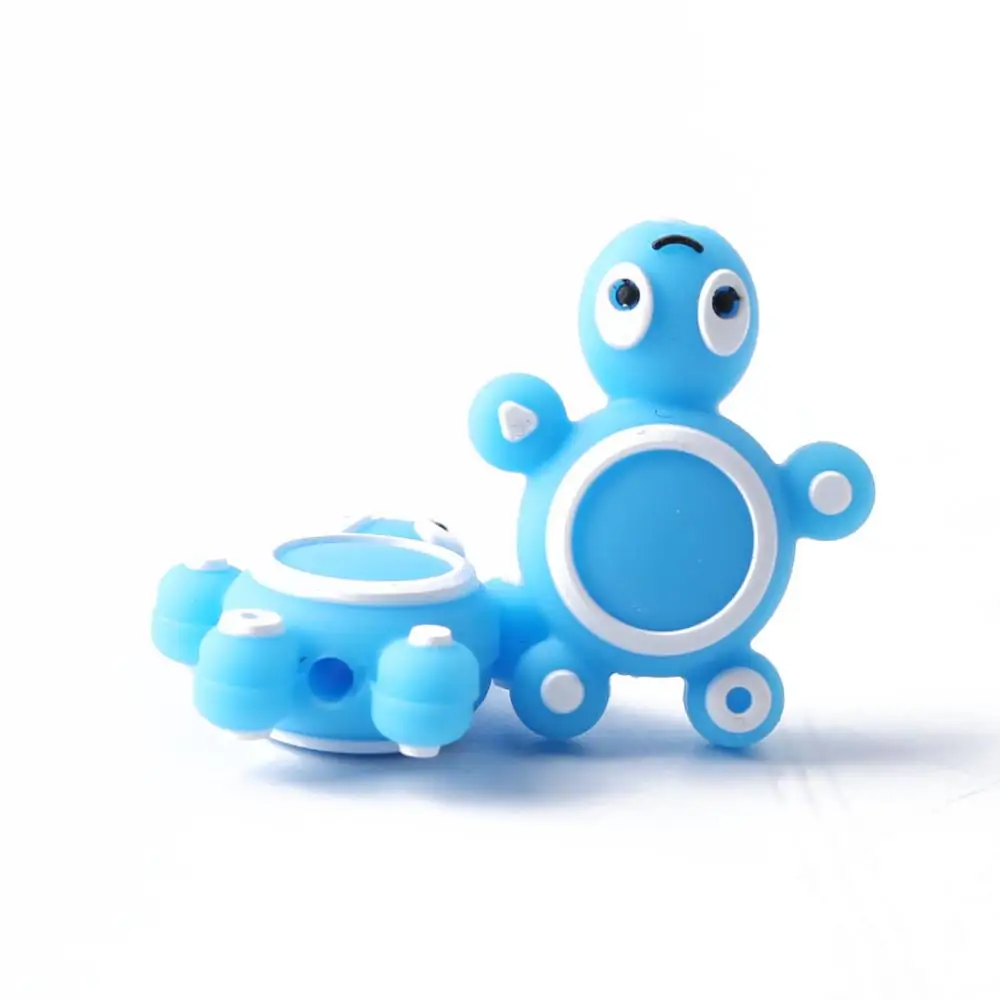 blue tortoise Давайте сделаем Детские Прорезыватели, силиконовые Черепашки, 5 шт., 4-6 месяцев,, DIY, черепаха, пищевая, для домашних животных, грызунов, игрушки, аксессуары - Цвет: blue tortoise