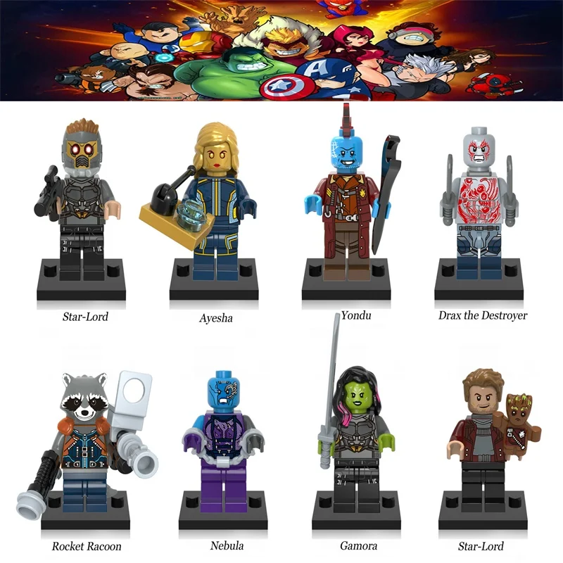 1 шт. фигура супергероя LegoINGly мститель капитан Муравей Человек ОСА строительные