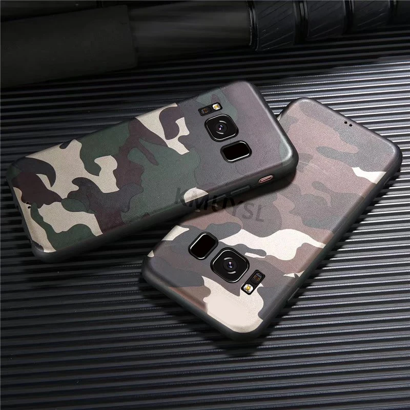 Камуфляж мягкий чехол для samsung Galaxy A6 A7 A8 A9 J4 J6 S8 S9 плюс J8 J2 Core A3 A5 J3 J5 J7 S7 Edge Note 8 9 чехол