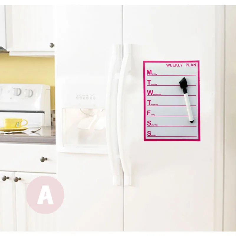 Еженедельный план печати компактный стираемый холодильник Доска сообщения