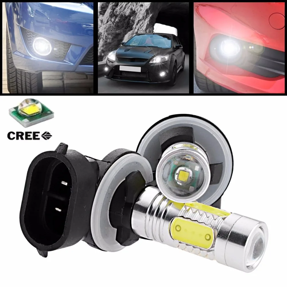 2 шт./лот 11 Вт H27 881 880 889 890CREE XP-E Q5 4-COB LED объектив для проектора автомобиля DRL