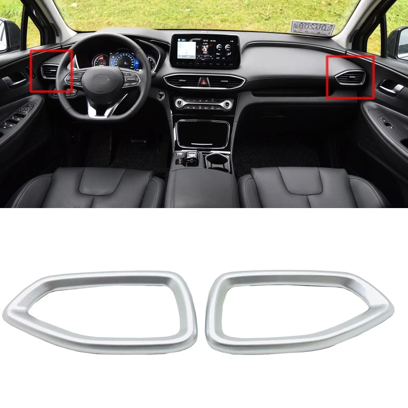 Внутренние молдинги для hyundai Santa Fe 2019 2020 углеродное волокно центр вентиляционное