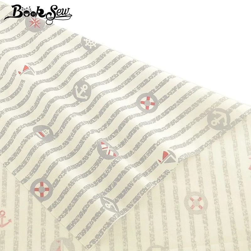 Booksew tetas морская тема 100% хлопок твил ткань сделай сам платье простыня одеяла