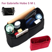 fits gabrielle hobo felt cloth insert bag organizer makeup handbag shaper organizer travel inner purse portable cosmetic bags