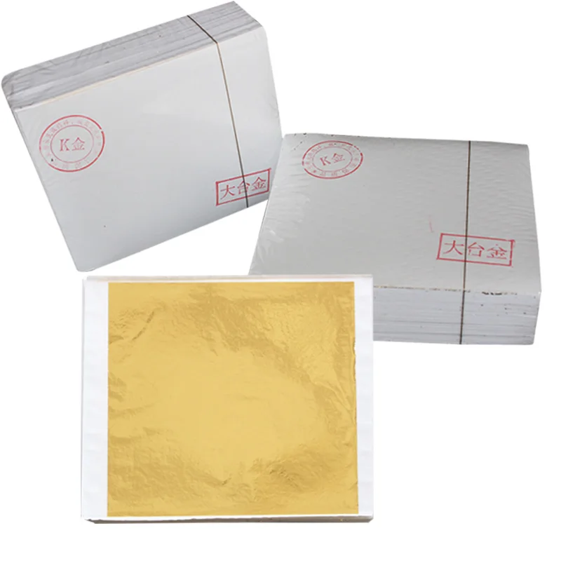 100 шт тайваньский K блестящий имитация золотого листа позолоченный цвет как 24k