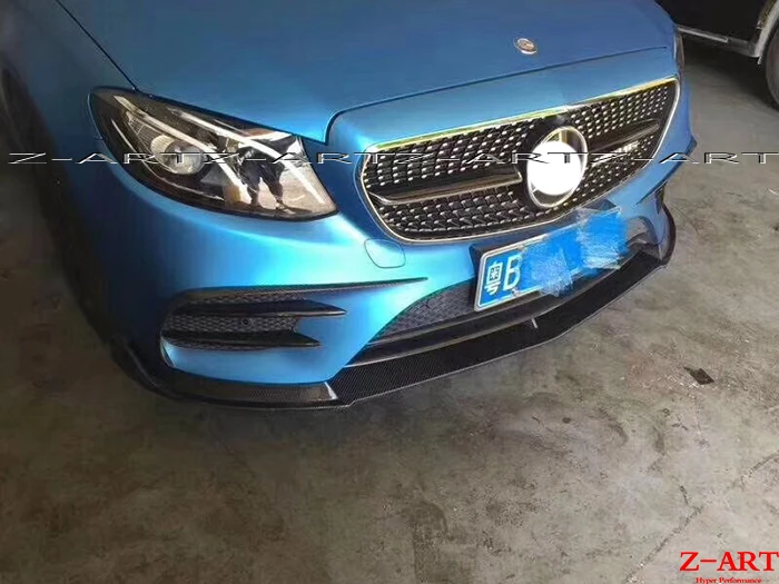 Z ART реальные углеродное волокно спереди губ для Mercedes Benz E CLASS W213 2016 2018 углерода