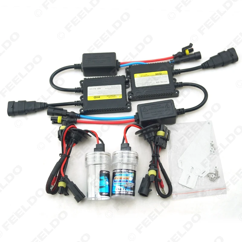 FEELDO 1 комплект 35 Вт AC 12 В H1/H3/H7/H8/H10/H11/9005/9006 Xenon HID автомобильных фар ксеноновая лампа