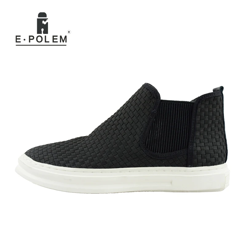 Spring Autumn Mens Fashion Casual Shoes Trend Cotton Male Ankle Board Breathable Shoe Top Classic Black Leisure | Обувь