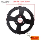 Задняя звездочка для 2-тактного двигателя 47cc 49cc, 25H, 68 зубьев, 26 мм, китайский карманный велосипед, мини-квадроцикл, квадроцикл, скутер-Мопед