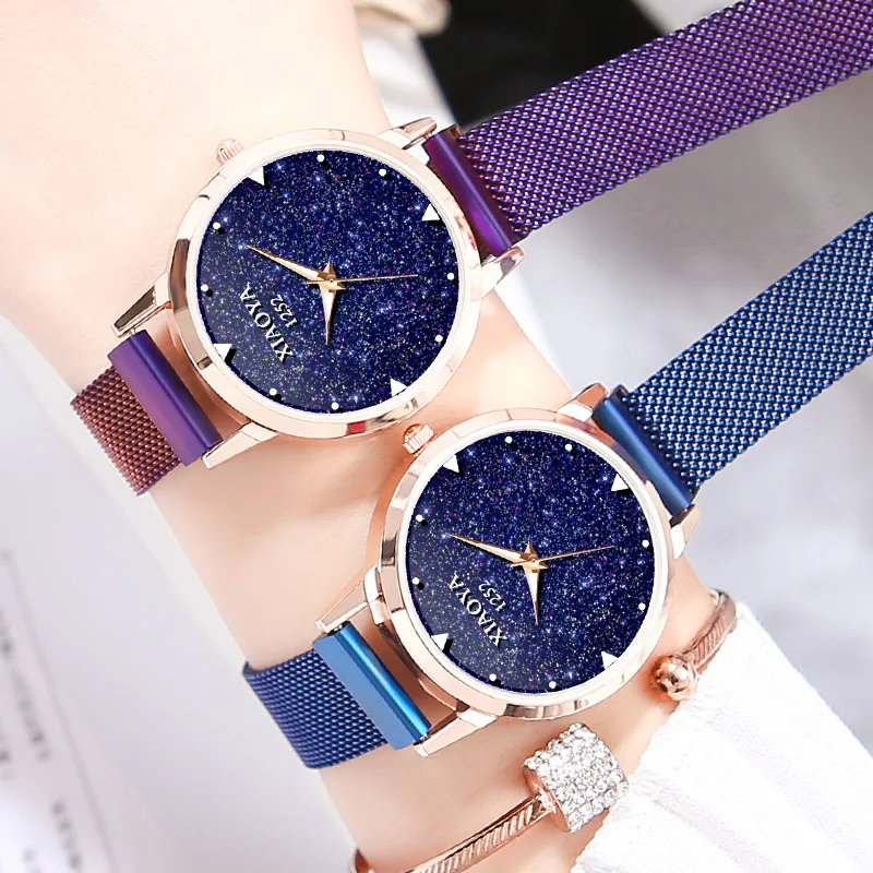 Часы наручные стразы женские с магнитной застежкой роскошные модные