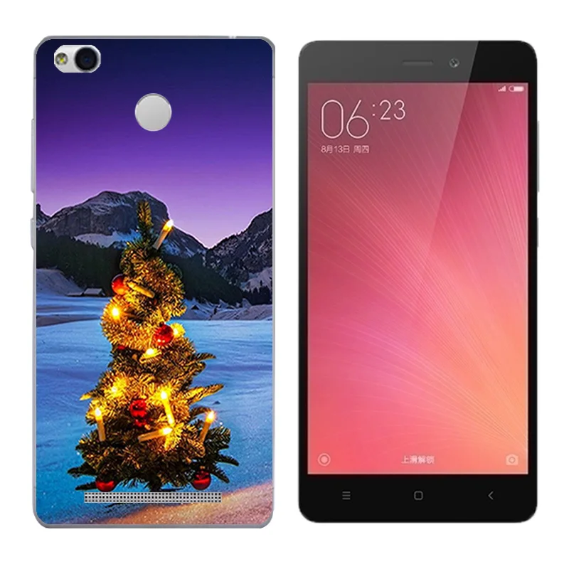 for Coque Xiaomi Redmi 3S Case Cover 5.0 Merry Day Printing TPU Silicone 3 Pro Hongmi S |