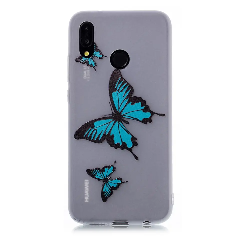 Soft Silicone Case For Huawei P20 Lite Nova3 Nova 2S Funda Flower Back Cover Honor 6X 7X 8X Pro capa |