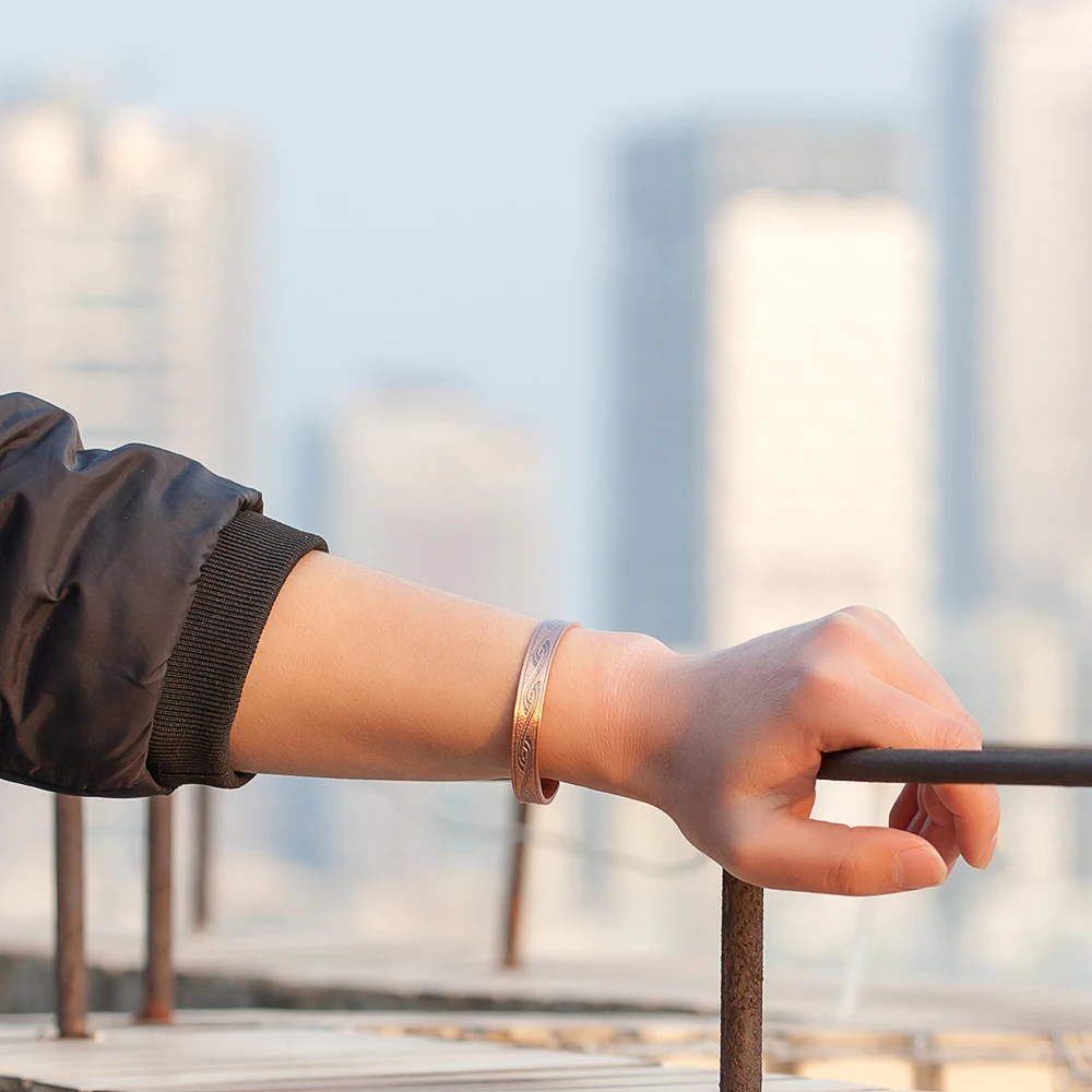 Магнитный браслет Vinterly винтажный из чистой меди для здоровья энергия артрита