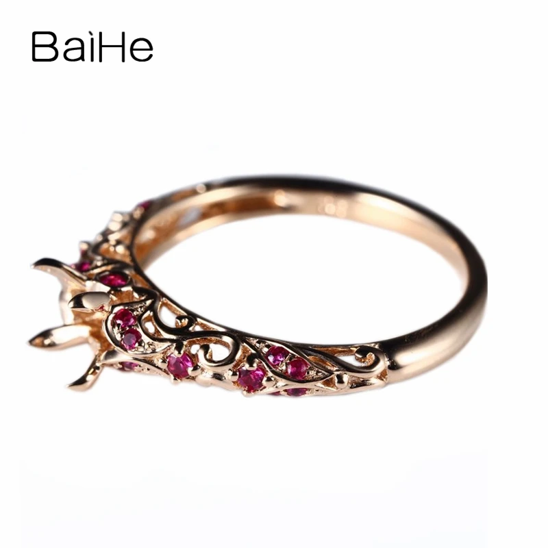 

Обручальное кольцо BAIHE из розового золота 14 к, 5,5 мм, с натуральным Рубином