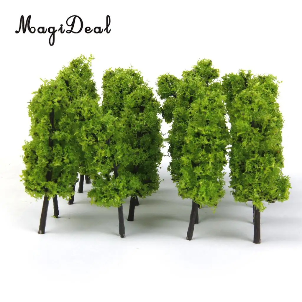 MagiDeal, 20 шт./лот, 1/200 масштаб, модели деревьев и поезда, железная дорога, уличные пейзажи для дома, сада, парка, Ландшафтная планировка