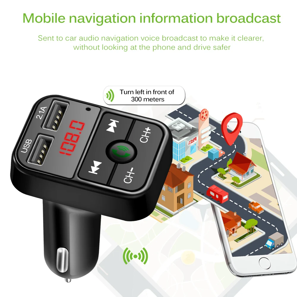 FM трансмиттер Onever с Bluetooth и mp3 плеером|FM-трансмиттеры| |
