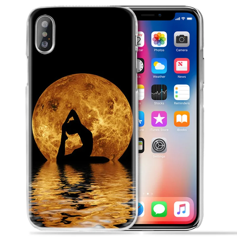 Чехол для телефона Aum Om Yoga ДЛЯ iPhone X, 6, 6 S, 7, 8 Plus, 5S, SE, 5, 4S, 4, 5c, прозрачный жесткий чехол из поликарбоната, пластиковый чехол, милый чехол для телефона