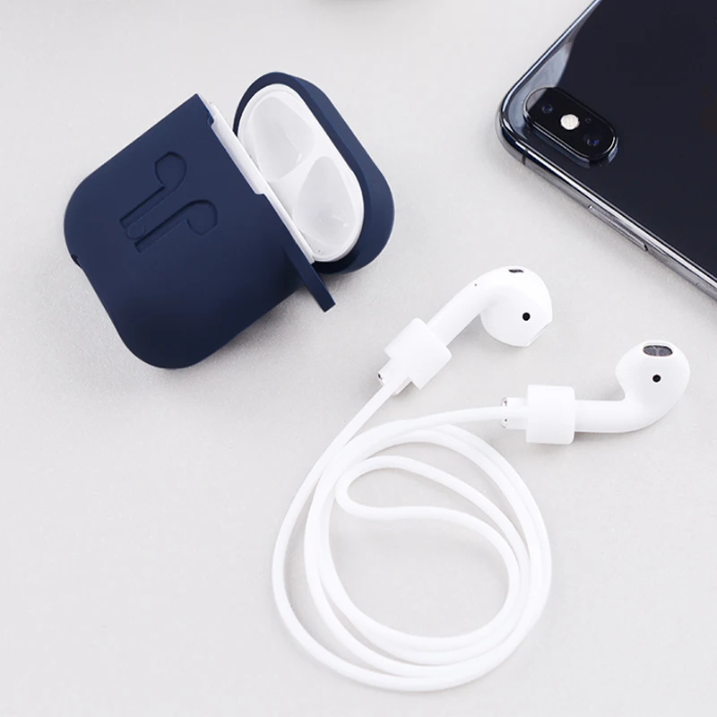 Soft Silicone Case For Airpods Air Pods Shockproof Earphone Protective Cover Waterproof for iphone 7 8 Headset Accessories | Электроника
