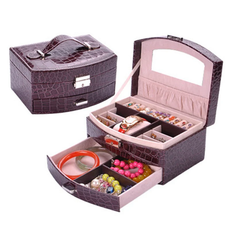 Multilaye дизайнерская шкатулка для украшений зеркальный магазин больше ювелирных