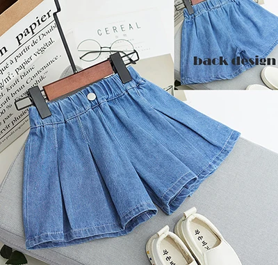 bluec shorts 1pc Детская одежда, летние джинсовые штаны для маленьких девочек, детские штаны для девочек, шорты, рваные кружевные штаны - Цвет: bluec shorts 1pc