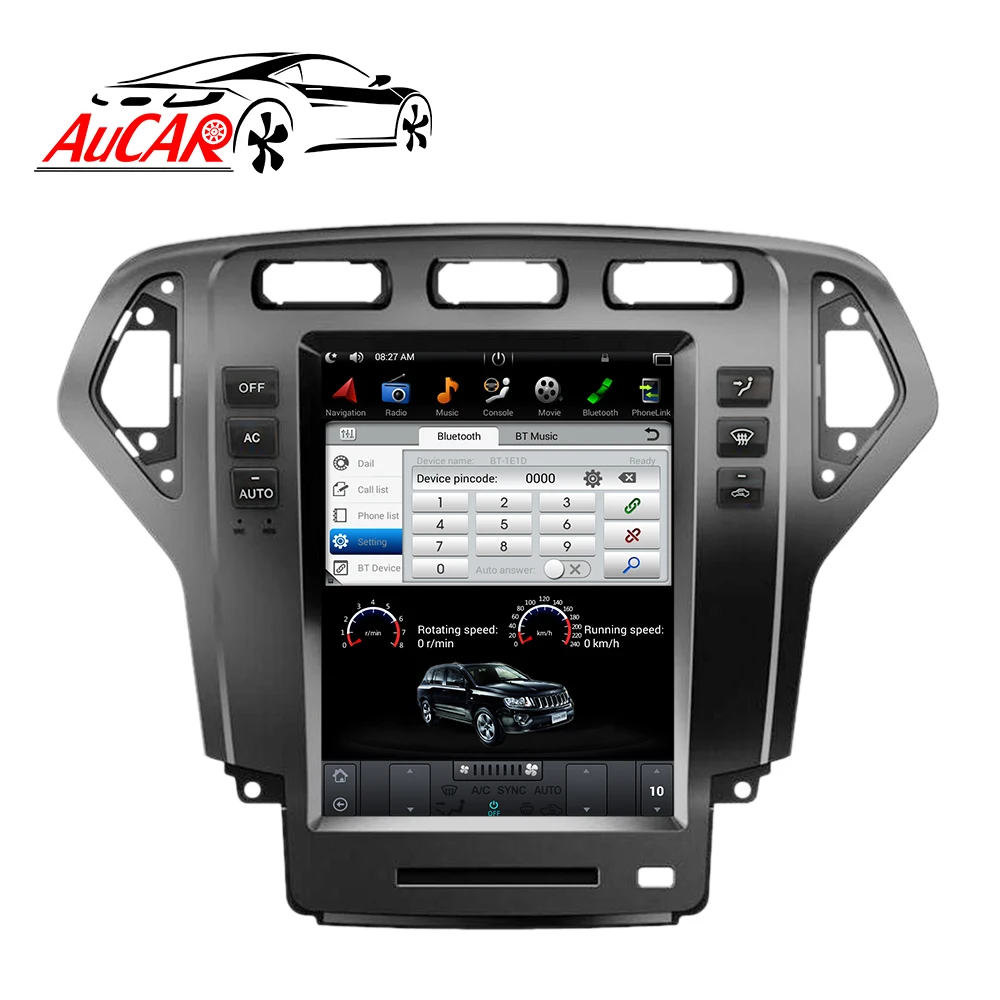 Tesla Style 10 4 &quotдля Ford Mondeo 2007 2010 автомобильное радио 2 DIN Android 8 1 кассетный плеер din