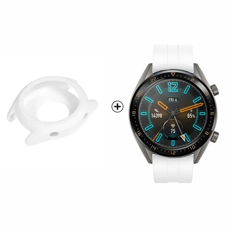 Package 6 2в1 силиконовый ремешок для часов+ ТПУ чехол для huawei Watch GT Active ремешок для huawei GT Смарт часы Сменные аксессуары - Цвет: Package 6