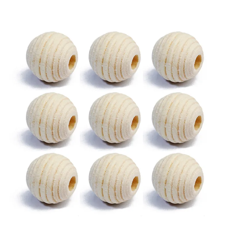 XINYAO 50 шт. овальные бусины из натурального дерева с большим отверстием подходят