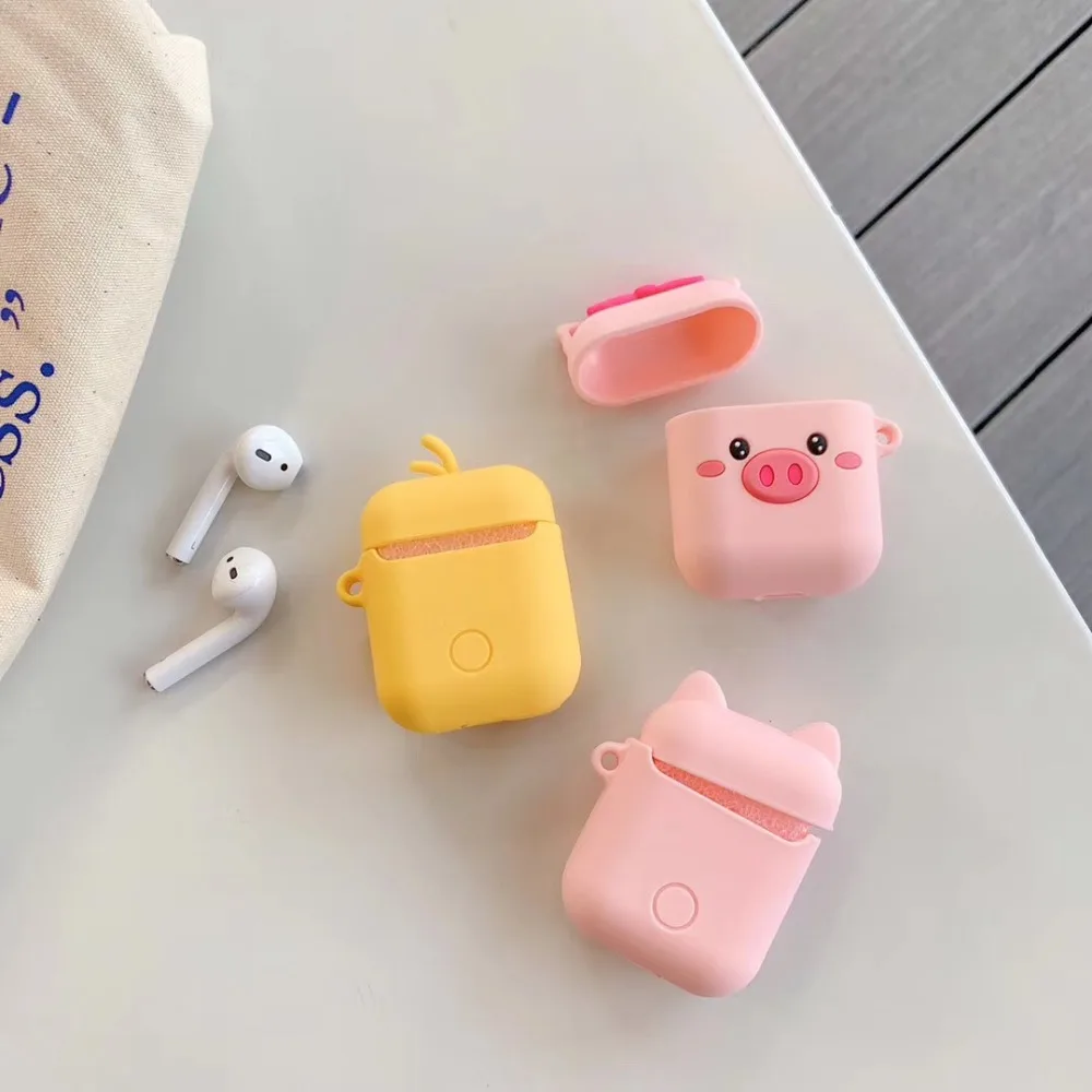 Cartoon Wireless Bluetooth Earphone Case For Apple AirPods Silicone Charging Headphones Cases Airpods Protective Cover | Электроника