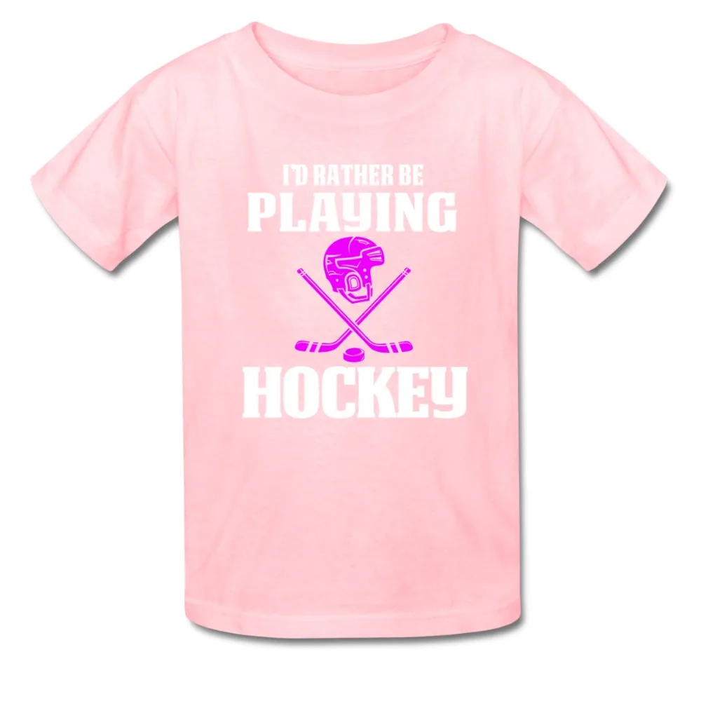 

Funny Hockey Gifts Kids 100% Cotton Short Sleeve